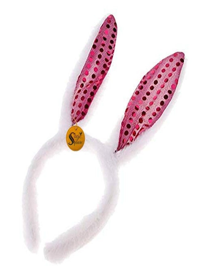 Sage Square Ultra Soft Rabbit Bunny Sparkle Headband Costume Accessory for Girls (Pink) - Image 3